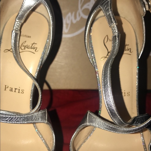 Escarpins Louboutin Exagona 160 - Plateforme, Paillettes Miroir - Taille 40 (US 10) - Occasion